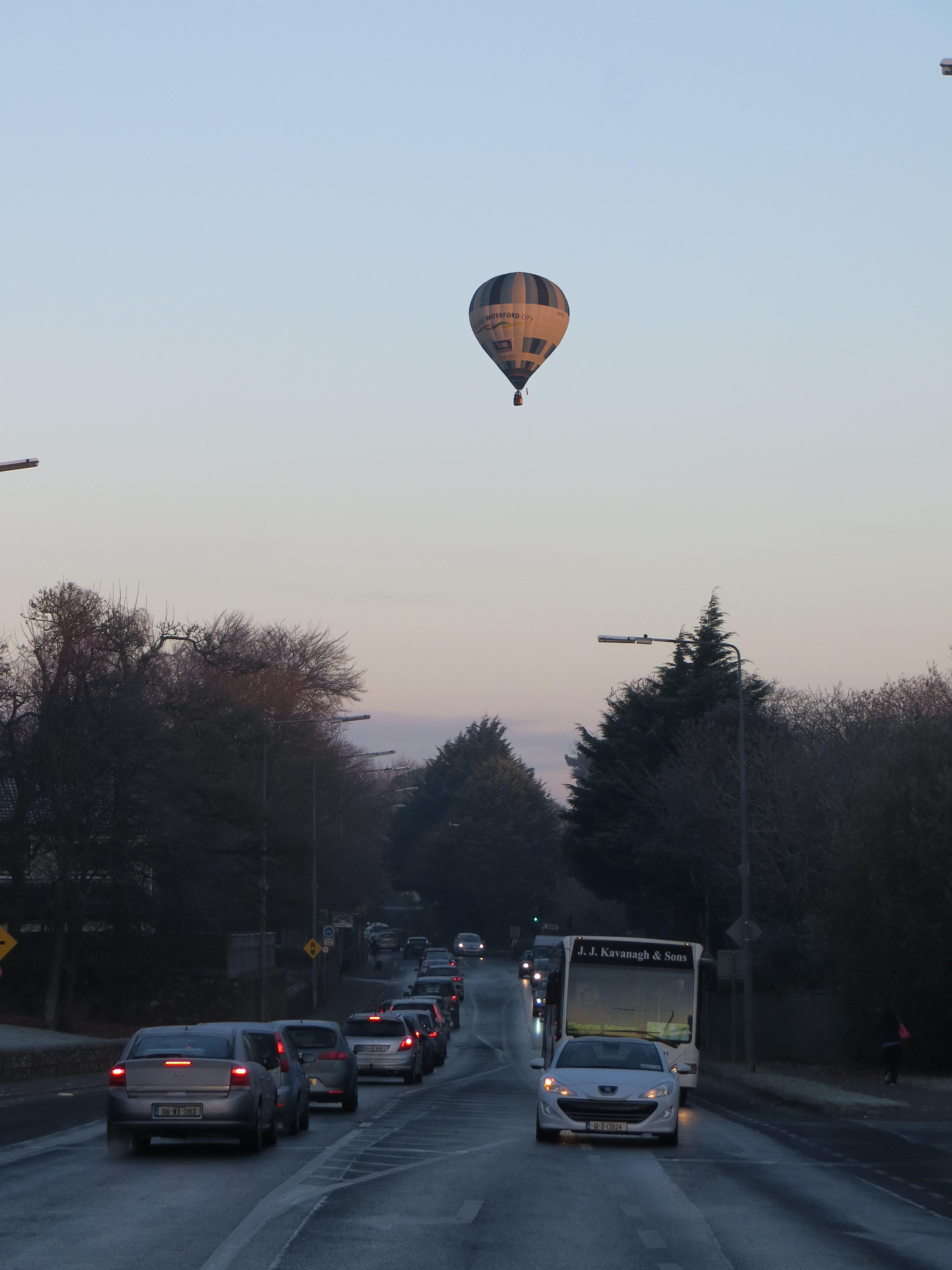 waterford balloon beating the morning commute traffic to winterval 2016 image