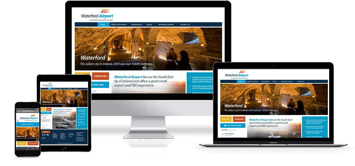 waterford airport website design project image